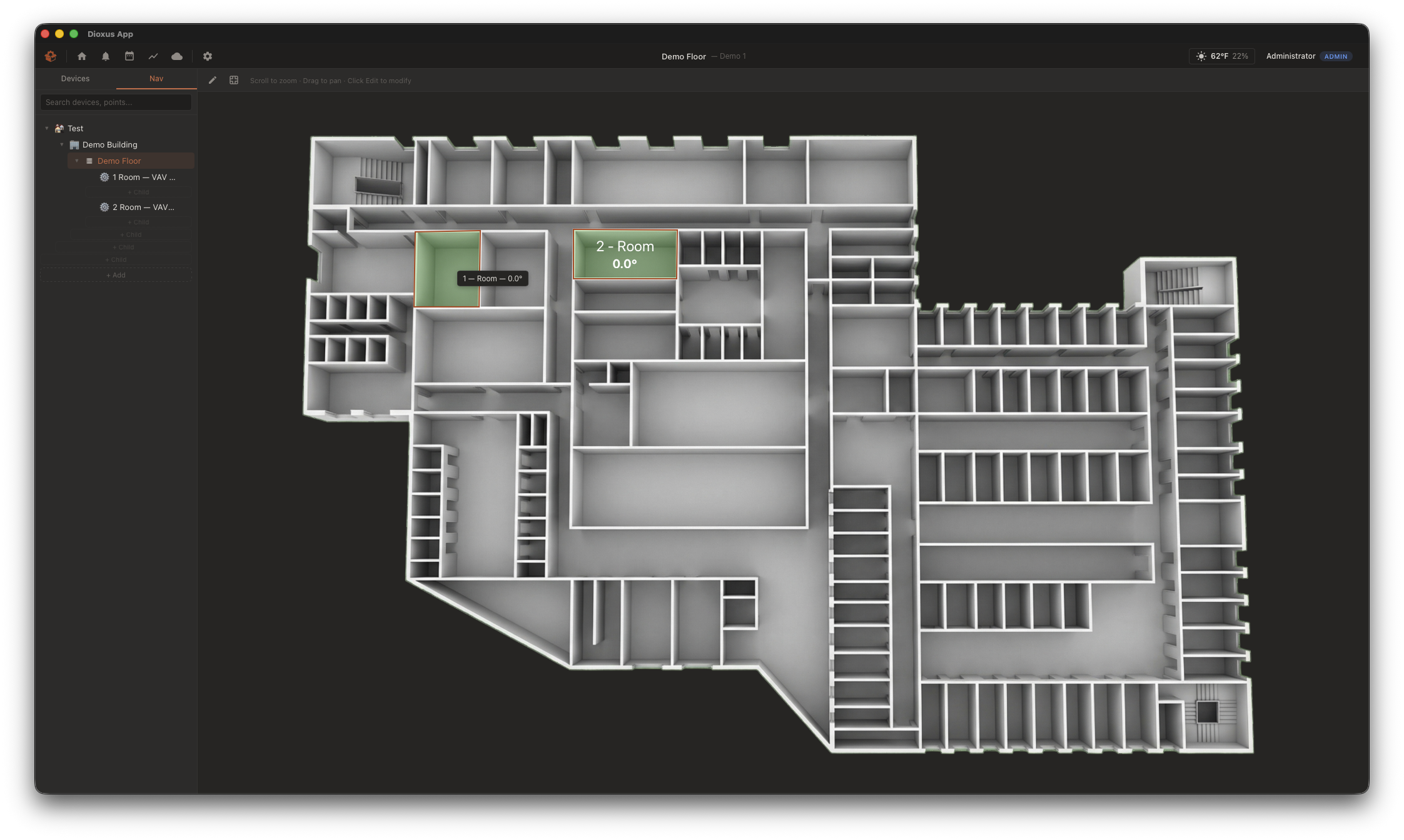 Floor plan zones